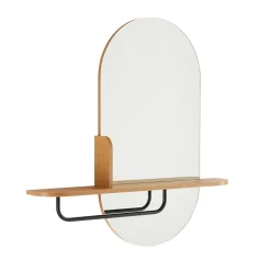 Speil med hylle HOME4YOU Aalborg 92x15x93 cm eik