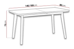 Spisebord & Kjøkkenbord-Spisebord 140cm Svart,Hvit