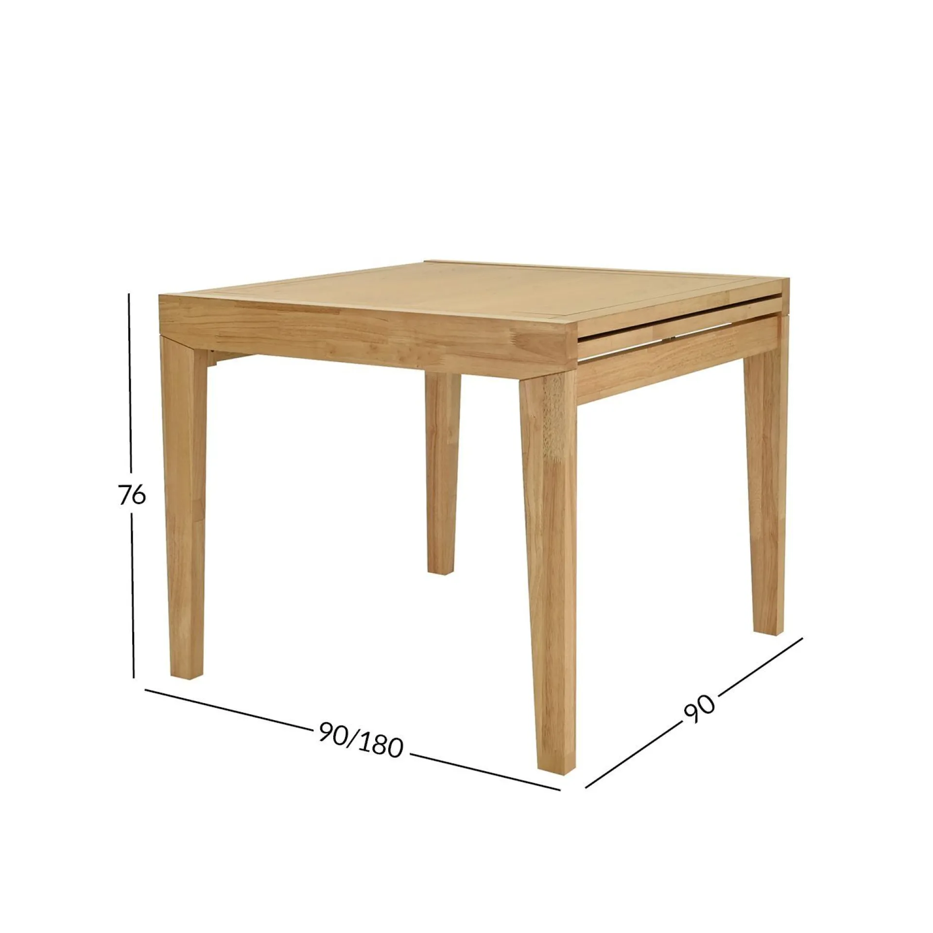 Spisebord HOME4YOU Bowen 90+90x90x76 cm