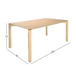 Spisebord & Kjøkkenbord-Spisebord HOME4YOU Gardenia 150x90x75 cm eik