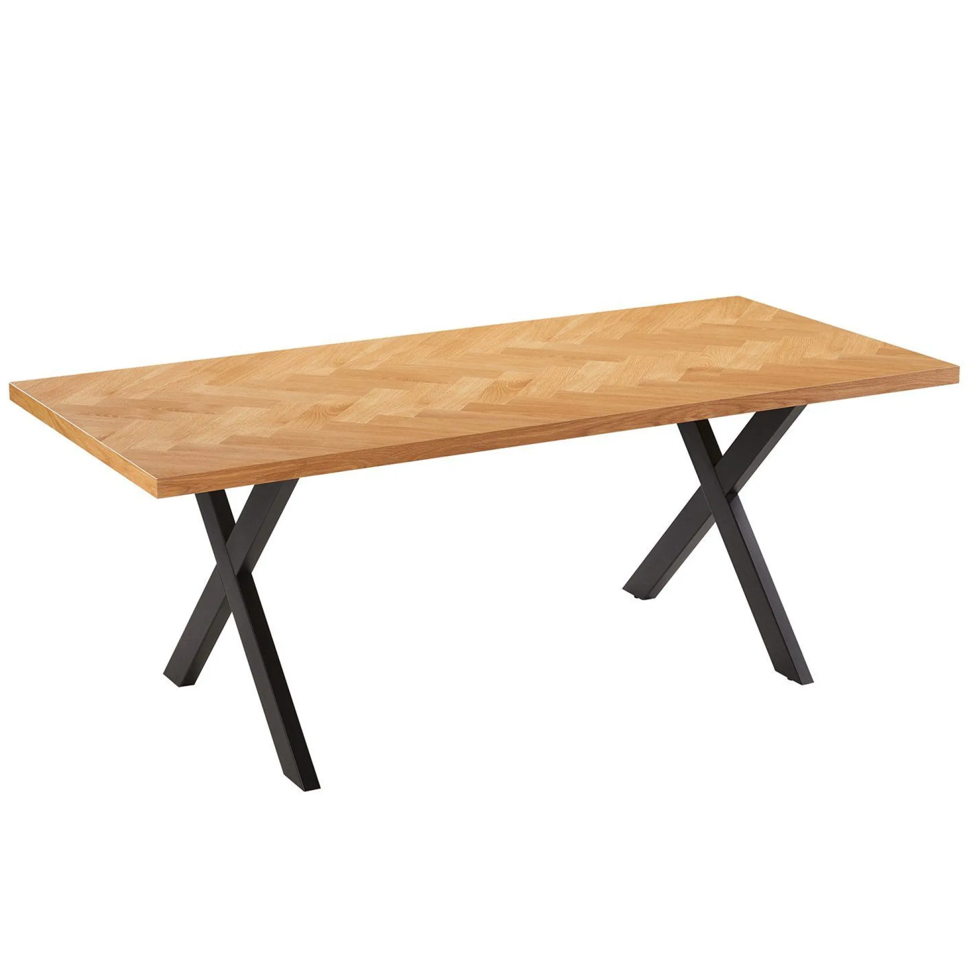 Spisebord & Kjøkkenbord-Spisebord HOME4YOU Rowan 200x90x75 cm Fiskebensmønstret eik