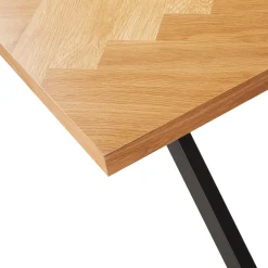 Spisebord & Kjøkkenbord-Spisebord HOME4YOU Rowan 200x90x75 cm Fiskebensmønstret eik