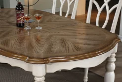 Spisebord & Kjøkkenbord-Spisebord LILY 1065x137 / 182xH76cm Forlengningsbar Brun,Hvit