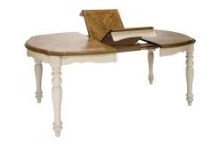 Spisebord & Kjøkkenbord-Spisebord LILY 1065x137 / 182xH76cm Forlengningsbar Brun,Hvit