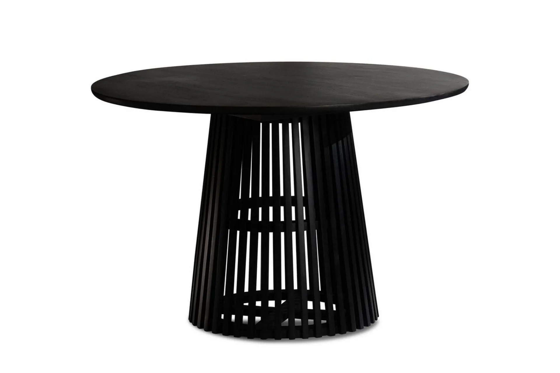 Wohnling Spisebord & Kjøkkenbord-Spisebord Rund 120 cm heltre loftstil Svart