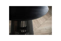 Wohnling Spisebord & Kjøkkenbord-Spisebord Rund 120 cm heltre loftstil Svart