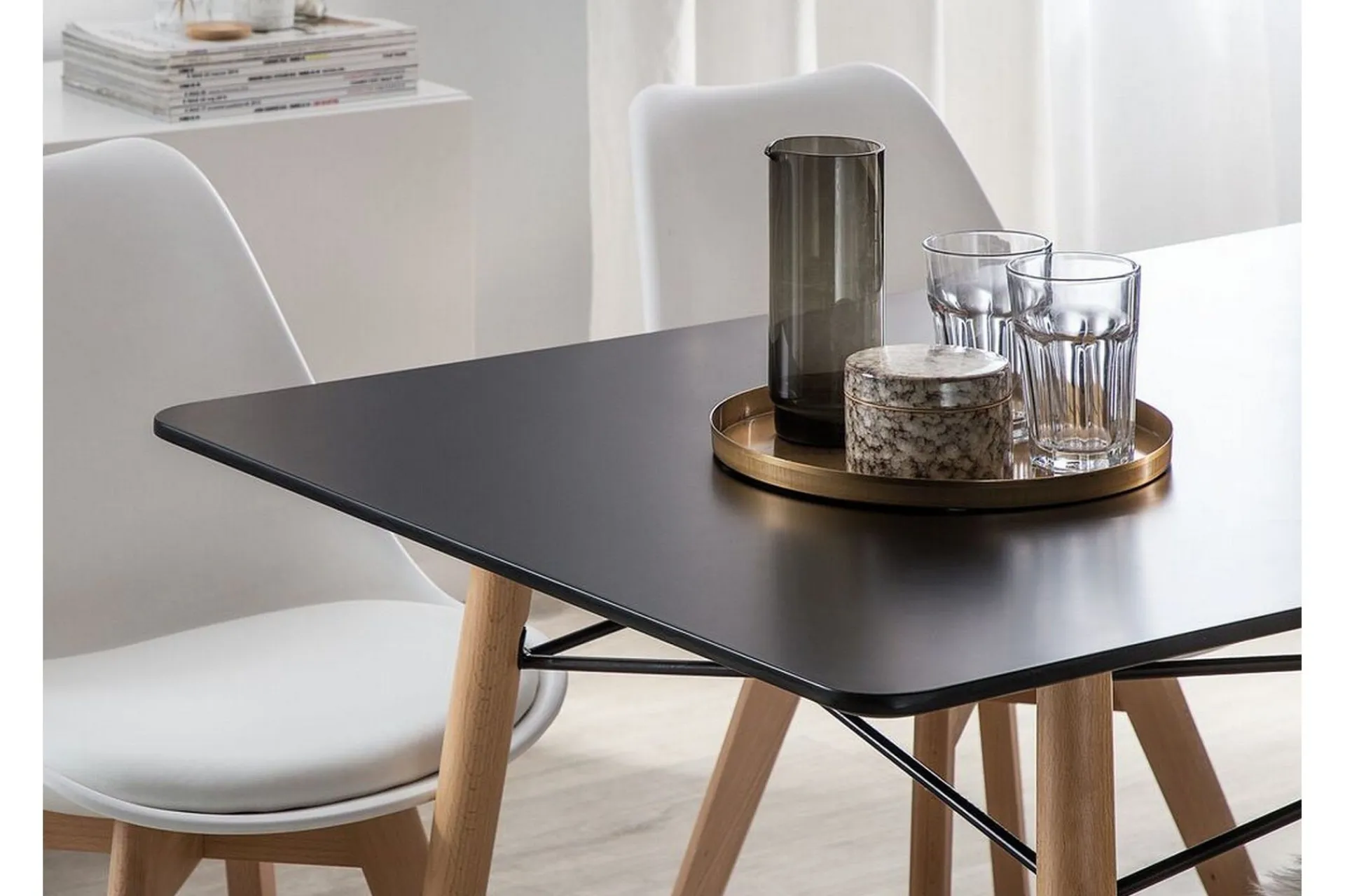 Spisebord & Kjøkkenbord-Spisebord 140 x 80 cm BIONDI Svart
