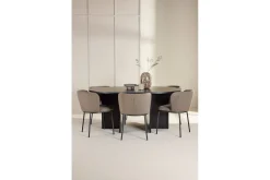 Venture Home Spisegruppe Strada Rundt 120/170 cm med Edina Stoler 6 stk, / Brun