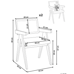 Spisestol Ava 2-pakning
