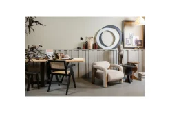 WOOOD Karmstoler-Spisestol Gunn Svart,Beige