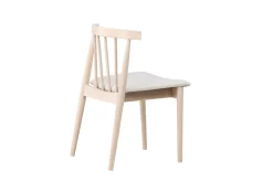 Spisestoler & Kjøkkenstoler-Spisestol uten armlener Peach Flora spisestol - -ben / Beige stoff Hvitvasket Whitewash