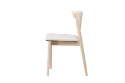 Spisestoler & Kjøkkenstoler-Spisestol uten armlener Peach Flora spisestol - -ben / Beige stoff Hvitvasket Whitewash