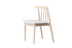 Spisestoler & Kjøkkenstoler-Spisestol uten armlener Peach Flora spisestol - -ben / Beige stoff Hvitvasket Whitewash