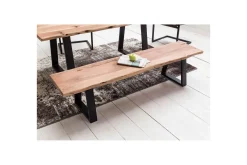 Wohnling Spisestuebenk Heltre tre kant med metallben landstil Uten ryggstøtte, 160 cm