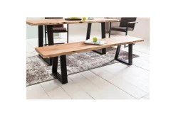 Wohnling Spisestuebenk Heltre tre kant med metallben landstil Uten ryggstøtte, 160 cm