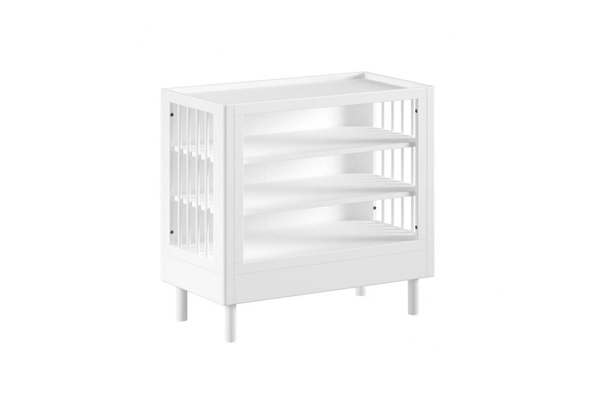 Barnemøbelsett-Spjälsäng med skötbord Jaxx Forrest Jaxx White Hvit