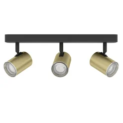 Spotlights & Downlights-Spotlight Consuma med 3 Lys Svart,Børstet Messing