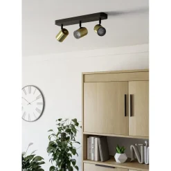 Spotlights & Downlights-Spotlight Consuma med 3 Lys Svart,Børstet Messing