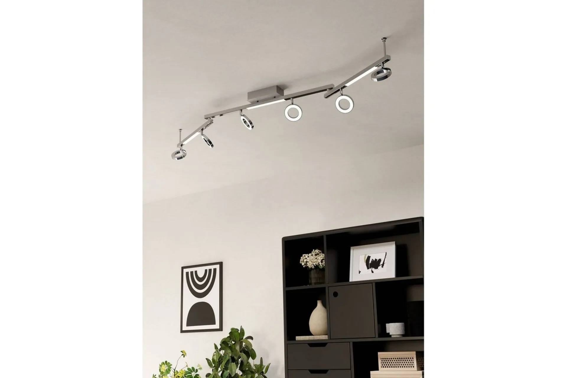 Eglo Led-Belysning|Spotlights & Downlights-Spotlight Cardillio 1 med 6 Lamper Krom,Sølv