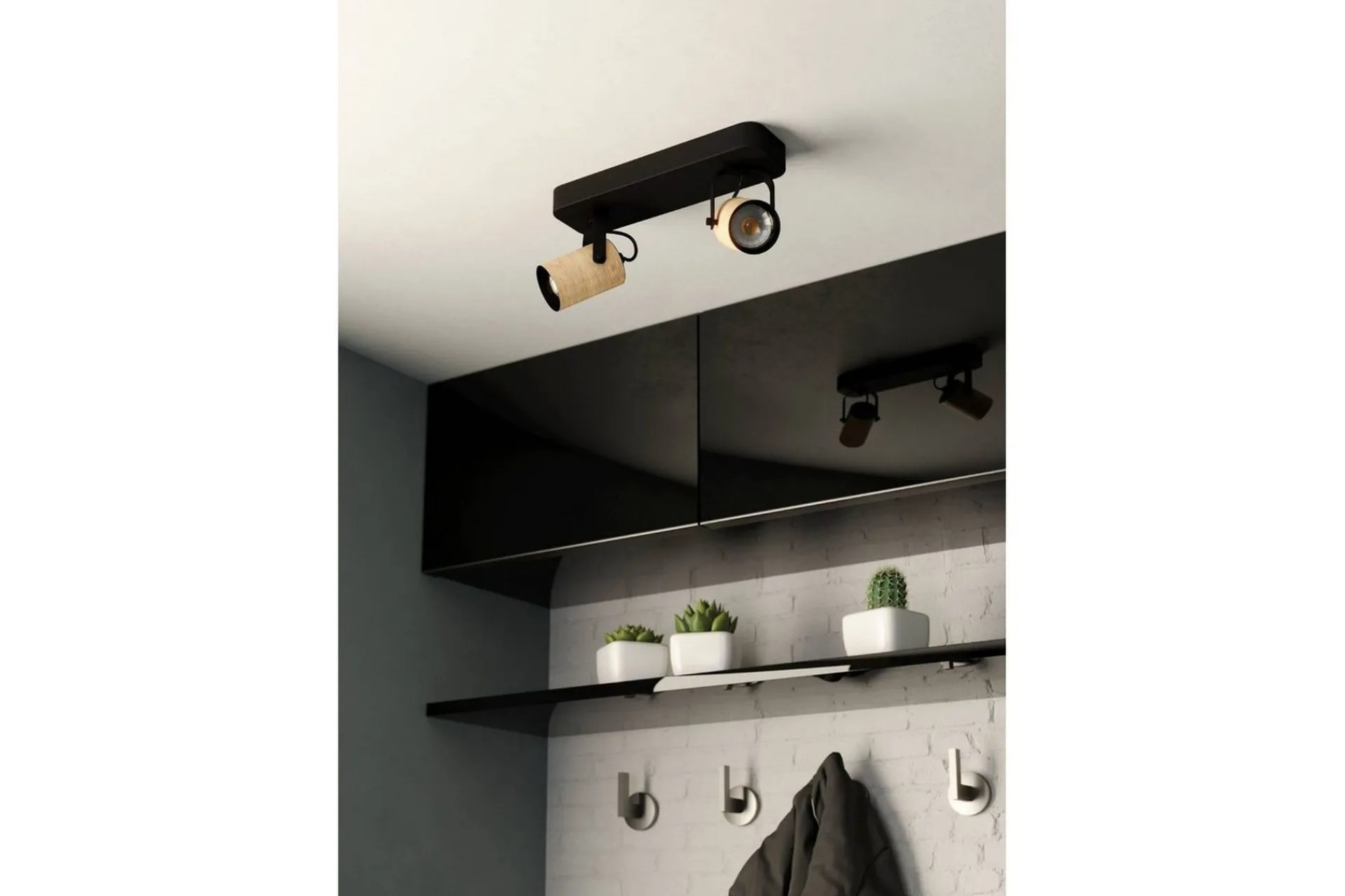 Eglo Led-Belysning|Spotlights & Downlights-Spotlight Cayuca med 2 lamper Svart,Brun