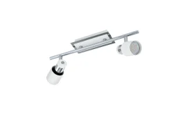 Eglo Led-Belysning|Spotlights & Downlights-Spotlight Davida med 2 Lamper Hvit,Krom