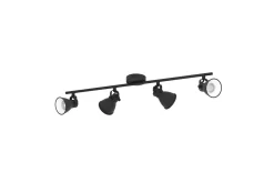 Eglo Led-Belysning|Spotlights & Downlights-Spotlight Seras med 4 Lamper Svart