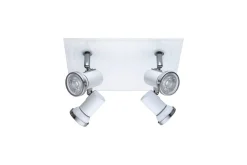 Eglo Baderomslampe Tak-Spotlight Tamara 1 Kvadrat Hvit, Krom Hvit,Krom