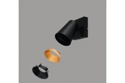 Trio Lighting Spot TRIO Sharp 1-del, Matt svart/gull