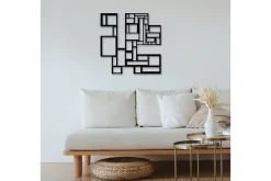 Skilt-Squares Metal Decor Veggdekor Svart