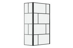Baderom-Sörby Dusjvegg 130x195 cm Svart