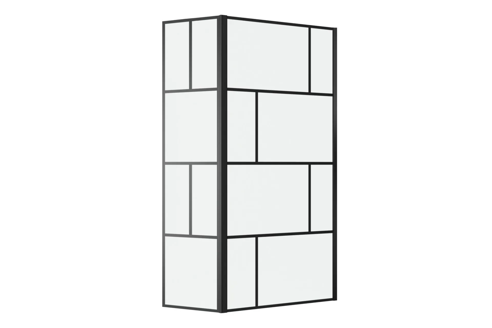 Baderom-Sörby Dusjvegg 130x195 cm Svart