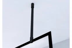Baderom-Sörby Dusjvegg 140x195 cm Svart