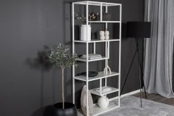 Venture Home Bokhylle-Staal Bokhylle Hvit