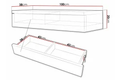Staffin Sminkespeil 100x38 cm
