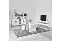 Sideboard & Skjenker-Stedum Konsollbord 180 cm Hvit,Sølv