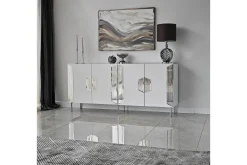 Sideboard & Skjenker-Stedum Konsollbord 180 cm Hvit,Sølv