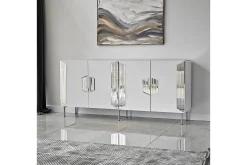 Sideboard & Skjenker-Stedum Konsollbord 180 cm Hvit,Sølv