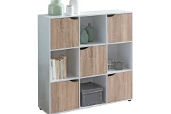 Wohnling Sideboard & Skjenker-Stående hylle Massa Melaminbelagt Sponplate med Oppbevaringsplass 5 Dører Moderne Hvit