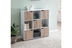 Wohnling Sideboard & Skjenker-Stående hylle Massa Melaminbelagt Sponplate med Oppbevaringsplass 5 Dører Moderne Hvit