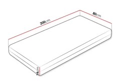 Steningsbo Fjærmadrass 80x200 cm
