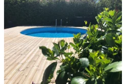 Planet Pool Stålveggbasseng Premium Rund 3,5x1,5m Innebygd L:Carrara 0.