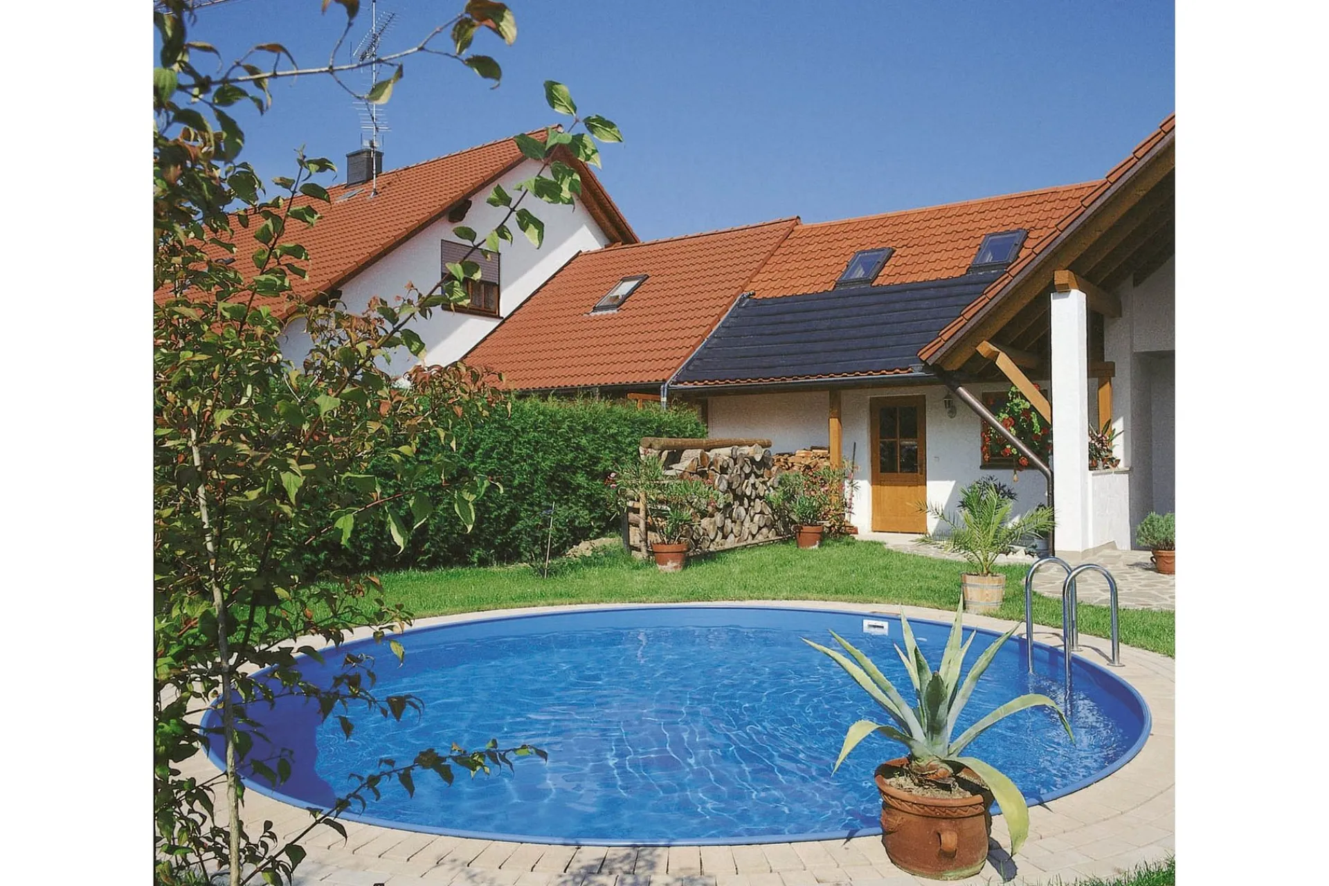 Planet Pool Stålveggsbasseng Premium Rund 5,0x1,5m Innebygd L: 0.6 Bl