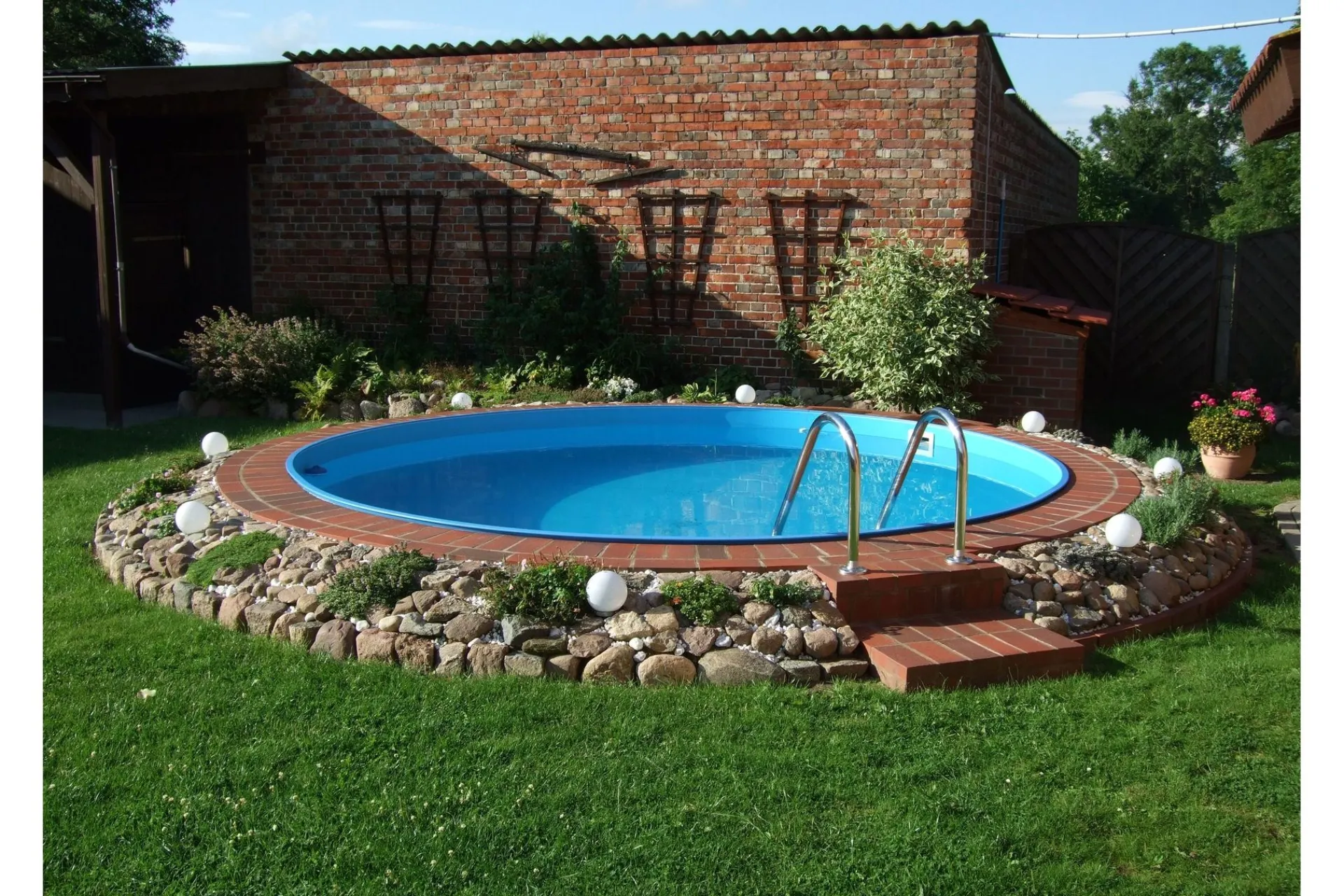 Planet Pool Stålveggsbasseng Premium Rund 5,0x1,5m Innebygd L: 0.6 Bl