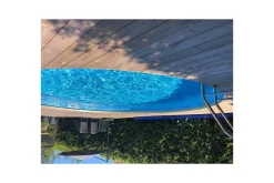 Planet Pool Basseng-Stålveggspool Premium Rund Ø 3,5 m, Persia Blå, 1,2 m Hvit