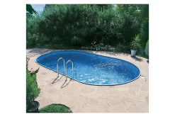 Planet Pool Basseng-Stålveggspool Premium Oval 8 x 4,2 m, Persia Grå Grey