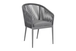 Balkongstoler|Balkongmøbler-Stol ECCO 57x65xH81cm grå/aluminium Grey
