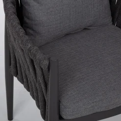 Utelenestoler|Loungemøbler Salg-Stol HOME4YOU Bristol 63x62x73 cm Grå