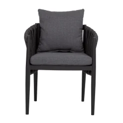 Utelenestoler|Loungemøbler Salg-Stol HOME4YOU Bristol 63x62x73 cm Grå