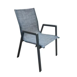 Balkongstoler|Balkongmøbler-Stol HOME4YOU Delgado 56x63x90 cm Grå