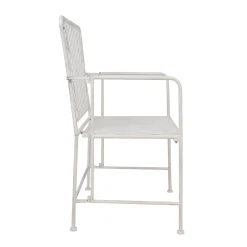 Stol HOME4YOU Jasmine antikk hvit metall